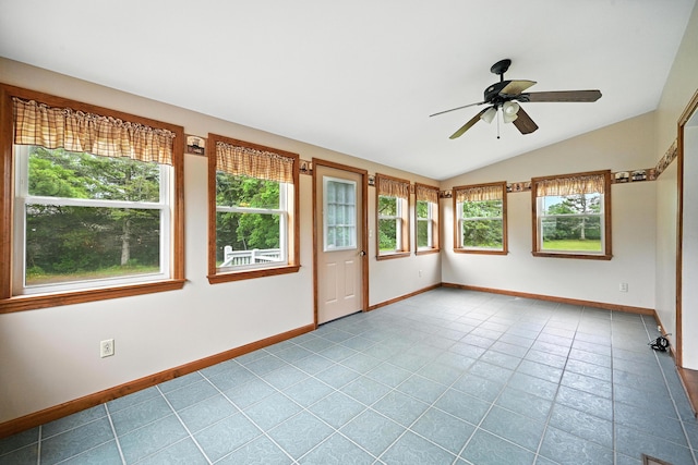 23 W St, Benton, ME 04901 - unfurnished sunroom featuring lofted ceiling