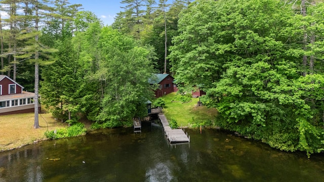 199 Peace Pipe Dr, Litchfield, ME 04350 - dock area featuring a water view