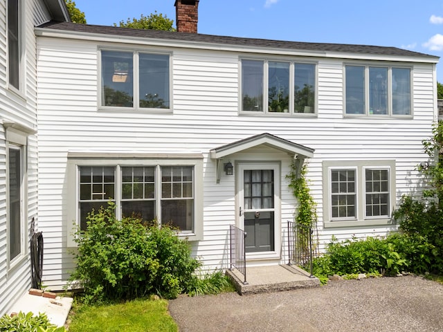 50-52 Mechanic St, Rockland, ME 04841 - view of front of home with a chimney
