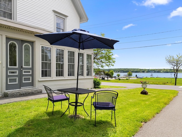 50-52 Mechanic St, Rockland, ME 04841 - view of green lawn featuring a water view