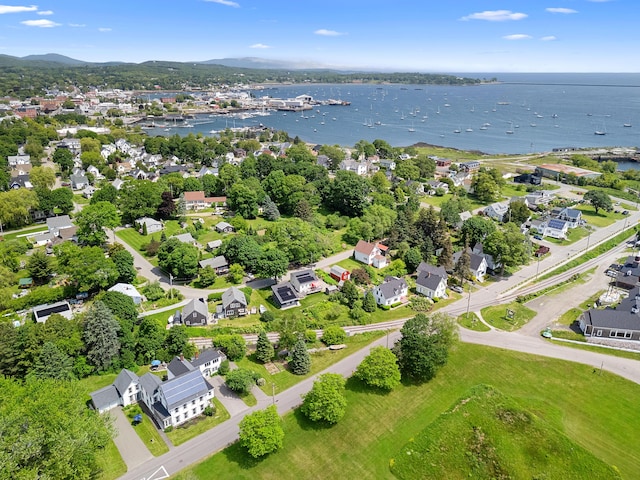 50-52 Mechanic St, Rockland, ME 04841 - aerial view of residential area with a large body of water