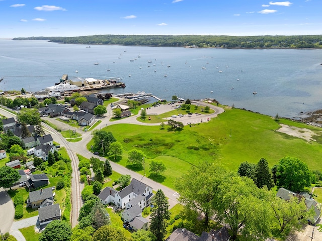 50-52 Mechanic St, Rockland, ME 04841 - aerial perspective of suburban area with a large body of water