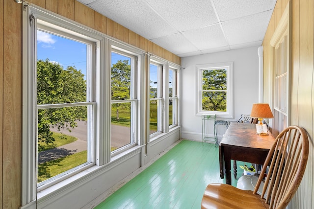 50-52 Mechanic St, Rockland, ME 04841 - sunroom featuring a drop ceiling and hardwood / wood-style flooring