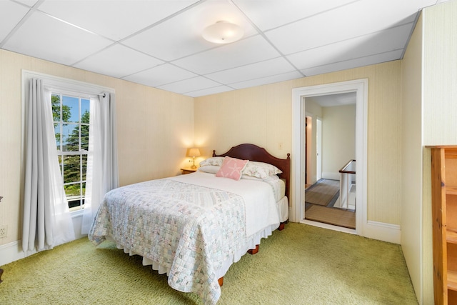 50-52 Mechanic St, Rockland, ME 04841 - carpeted bedroom with a paneled ceiling