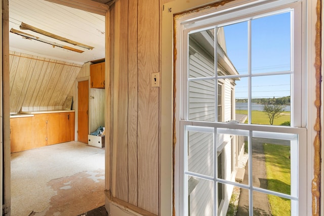 50-52 Mechanic St, Rockland, ME 04841 - detailed view of nearby water, carpet, and wooden walls