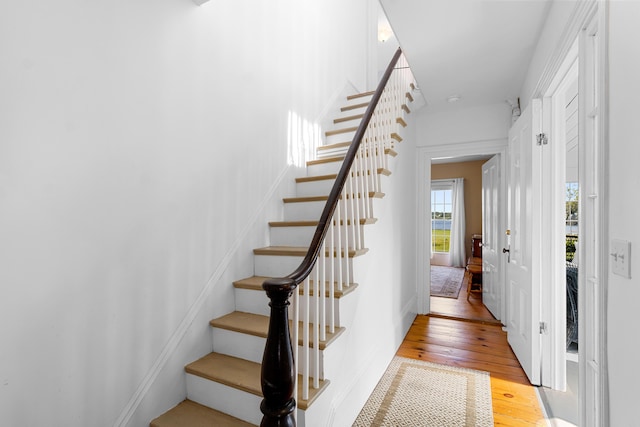 50-52 Mechanic St, Rockland, ME 04841 - stairway with wood-type flooring