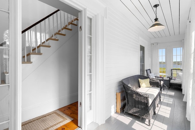 50-52 Mechanic St, Rockland, ME 04841 - sunroom featuring a water view