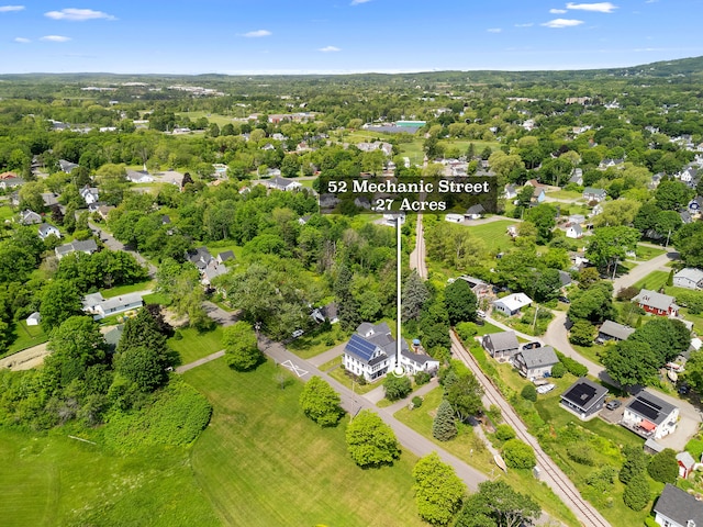 50-52 Mechanic St, Rockland, ME 04841 - aerial view of residential area with property parcel outlined