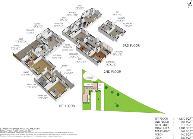 50-52 Mechanic St, Rockland, ME 04841 - view of home floor plan