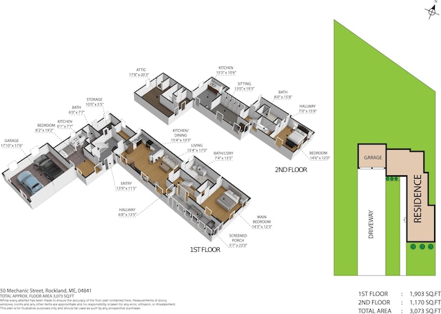 50-52 Mechanic St, Rockland, ME 04841 - view of room layout