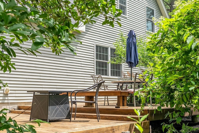 2 Falling Pines Ln, Readfield, ME 04355 - view of wooden terrace