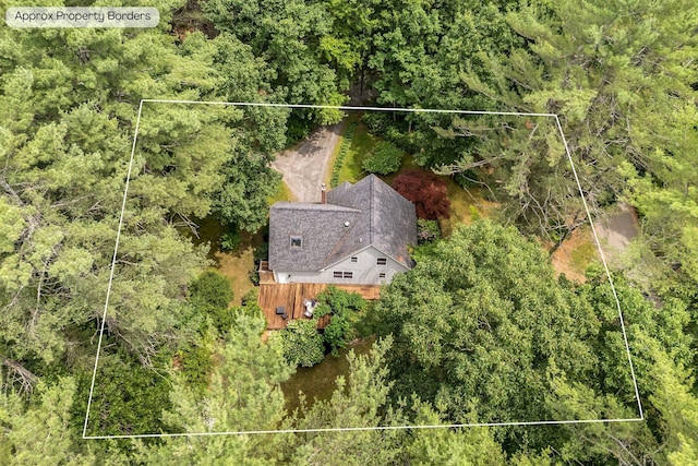 2 Falling Pines Ln, Readfield, ME 04355 - aerial view of property and surrounding area featuring property boundaries highlighted