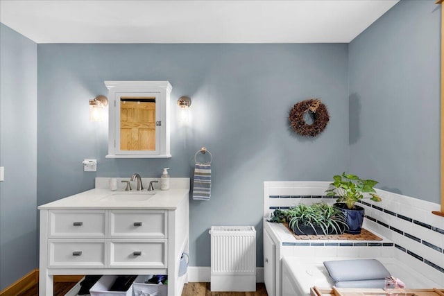 134 Powers Drive Ln, Orland, ME 04472 - bathroom featuring vanity and baseboards