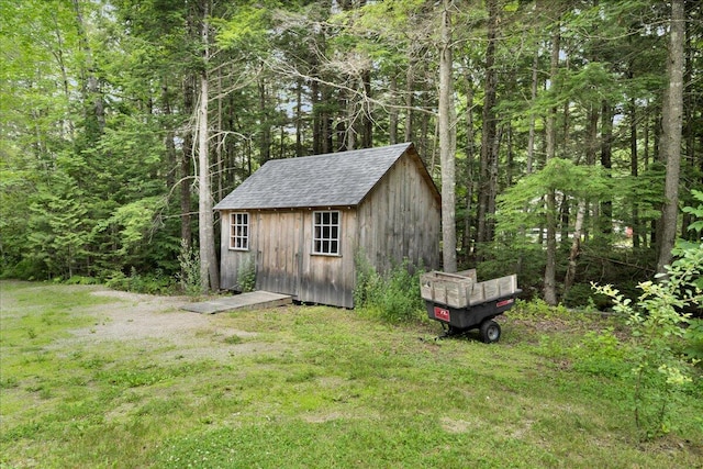 134 Powers Drive Ln, Orland, ME 04472 - view of shed with a forest view