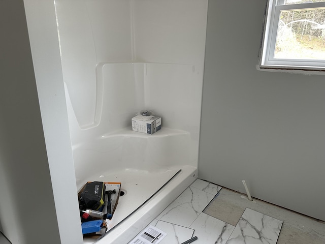 17 Emmas Way, Limerick, ME 04048 - bathroom with marble look tiles