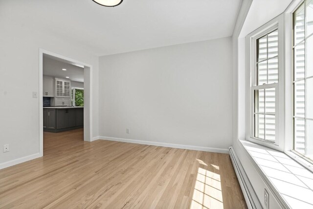 35 Rice Rd, Boothbay, ME 04544 - unfurnished room with light wood-style floors and baseboards