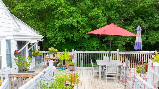 278 S Main St, Auburn, ME 04210 - deck with outdoor dining space