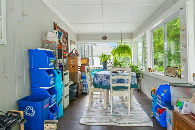 278 S Main St, Auburn, ME 04210 - sunroom / solarium with healthy amount of natural light, wood finished floors, and wooden walls