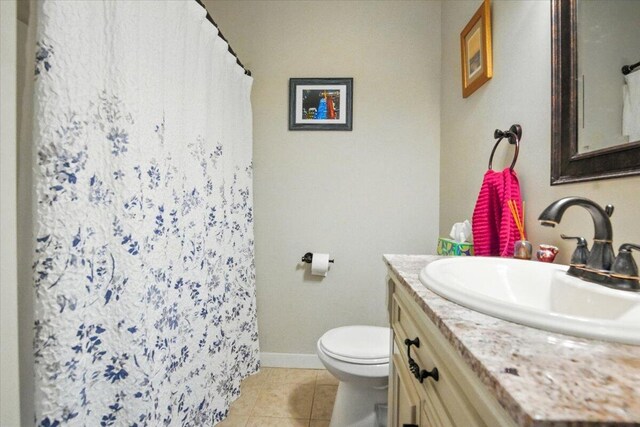 278 S Main St, Auburn, ME 04210 - full bath featuring vanity, tile patterned floors, and a shower with shower curtain