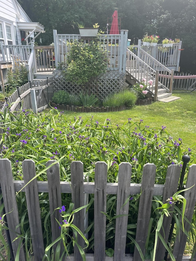 278 S Main St, Auburn, ME 04210 - view of yard with a wooden deck