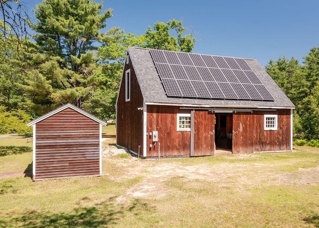 103 Hardscrabble Rd, Hollis, ME 04042 - view of outdoor structure with solar panels