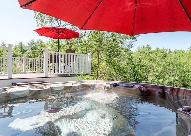 103 Hardscrabble Rd, Hollis, ME 04042 - exterior view of a hot tub
