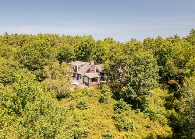 103 Hardscrabble Rd, Hollis, ME 04042 - aerial view of property and surrounding area featuring a heavily wooded area