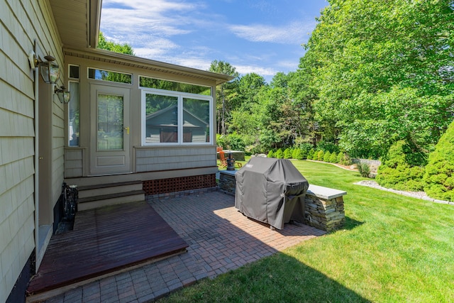 250 Mere Point Rd, Brunswick, ME 04011 - view of grassy yard featuring a deck