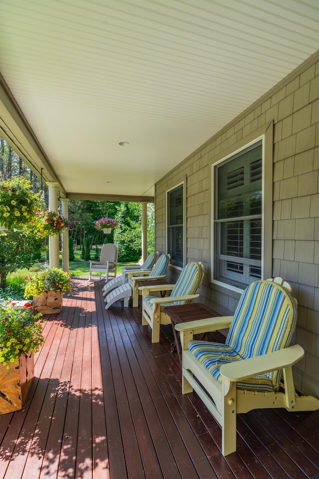 250 Mere Point Rd, Brunswick, ME 04011 - view of wooden porch