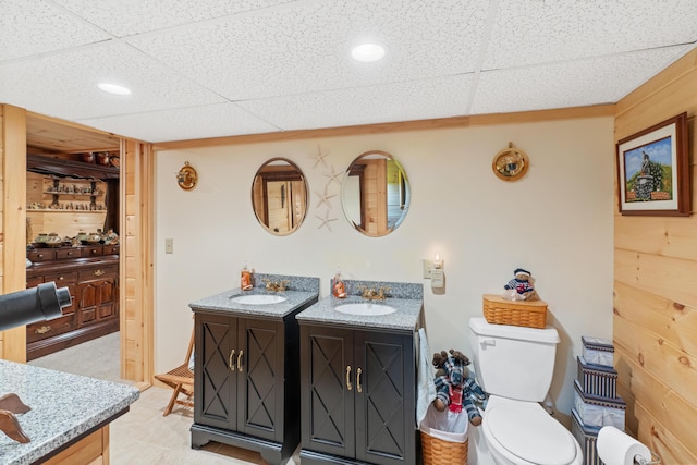 250 Mere Point Rd, Brunswick, ME 04011 - full bath featuring two vanities and recessed lighting