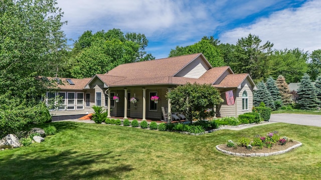 250 Mere Point Rd, Brunswick, ME 04011 - ranch-style home featuring covered porch and a front yard
