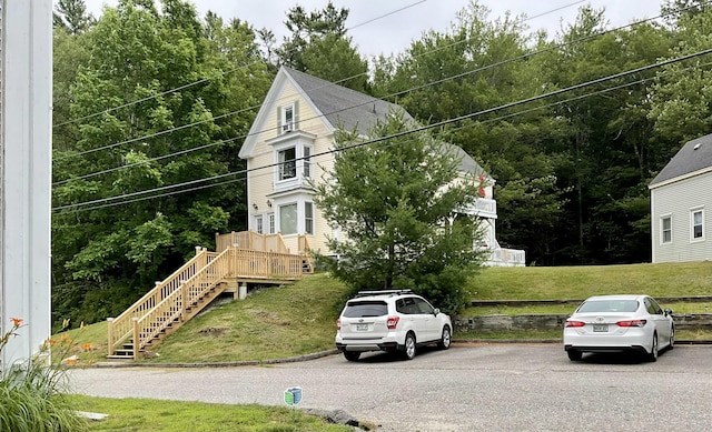 10 Aegis Dr Unit B, Bath, ME 04530 - view of front of house with stairs and a front lawn