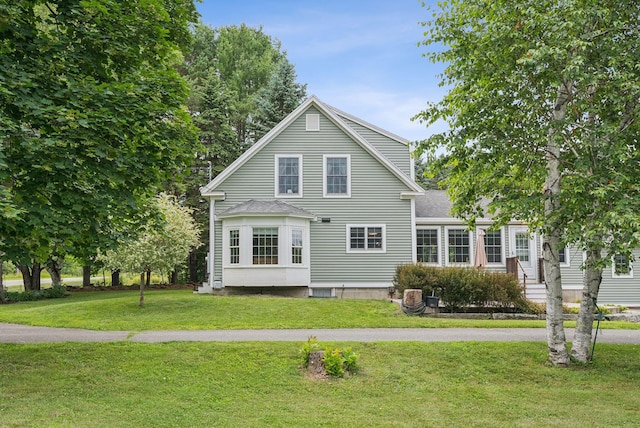 3729 Union St, Levant, ME 04456 - back of property featuring a shingled roof, a yard, and entry steps