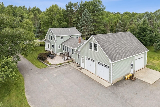 3729 Union St, Levant, ME 04456 - view from above of property with a forest