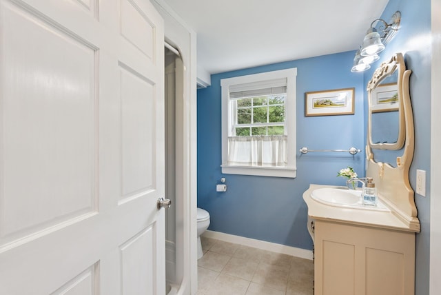 3729 Union St, Levant, ME 04456 - bathroom with vanity and tile patterned floors