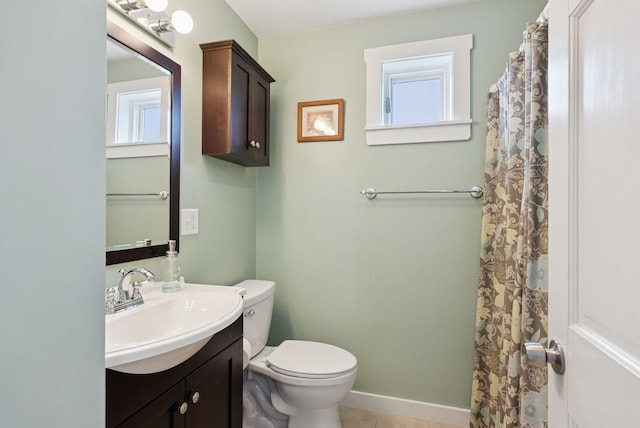 3729 Union St, Levant, ME 04456 - full bathroom with vanity, healthy amount of natural light, and tile patterned floors