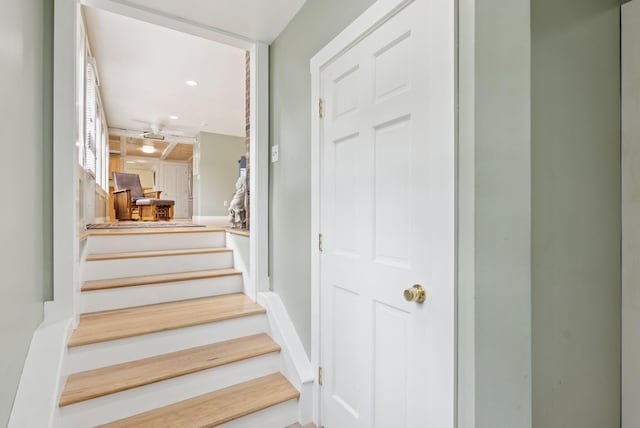 3729 Union St, Levant, ME 04456 - stairway with recessed lighting