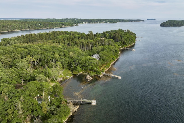 28 Will Alley Rd, South Bristol, ME 04568 - aerial view of property and surrounding area with a large body of water