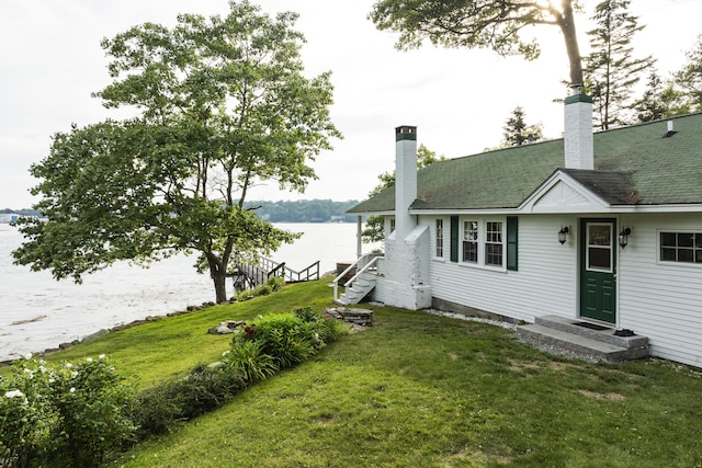 28 Will Alley Rd, South Bristol, ME 04568 - view of green lawn featuring a water view