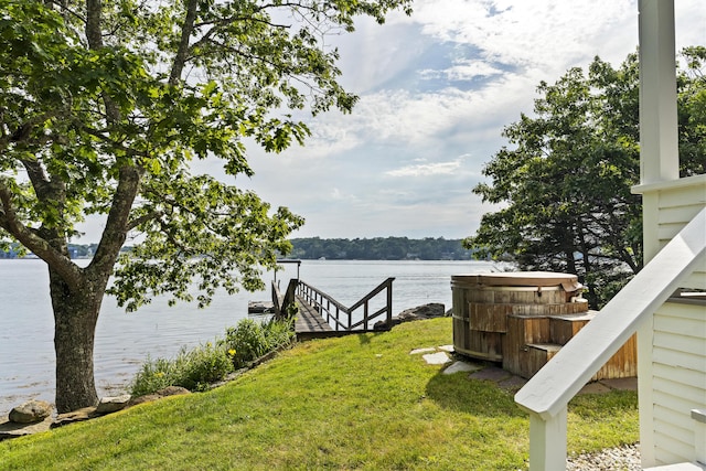28 Will Alley Rd, South Bristol, ME 04568 - view of green lawn featuring a water view