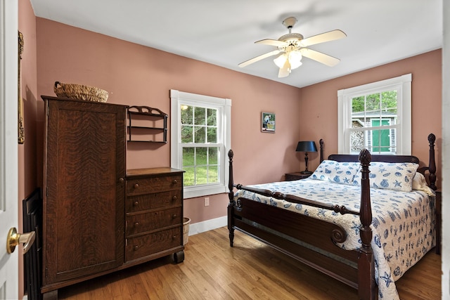 28 Will Alley Rd, South Bristol, ME 04568 - bedroom featuring light wood-type flooring and a ceiling fan