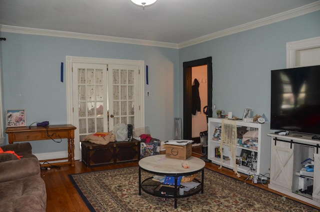 40 Chapel St, Augusta, ME 04330 - living area with wood finished floors and ornamental molding