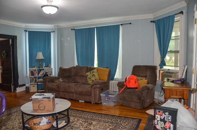 40 Chapel St, Augusta, ME 04330 - living room with wood finished floors and ornamental molding