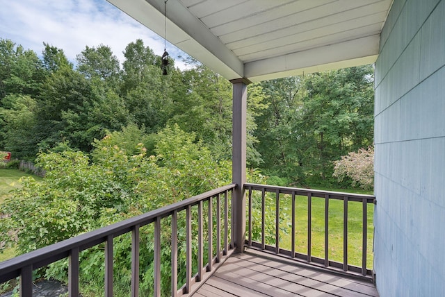 15 Huston Ave, Auburn, ME 04210 - wooden deck featuring a wooded view