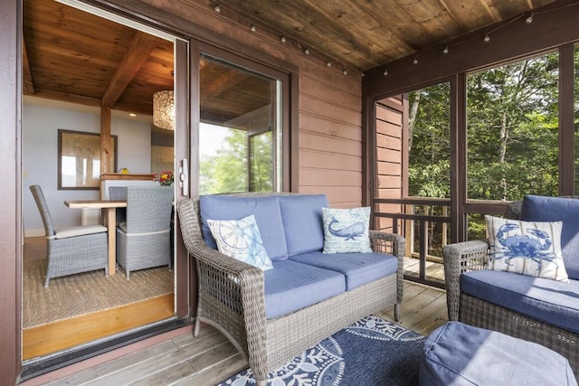 127 Appalachee Rd, Boothbay Harbor, ME 04538 - wooden deck with an outdoor hangout area