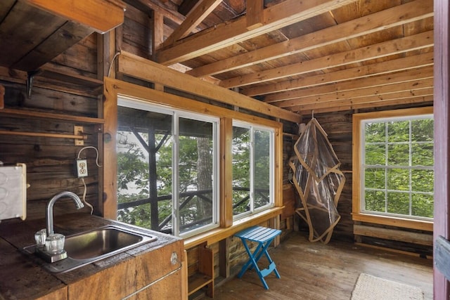 127 Appalachee Rd, Boothbay Harbor, ME 04538 - kitchen with a sink and hardwood / wood-style floors