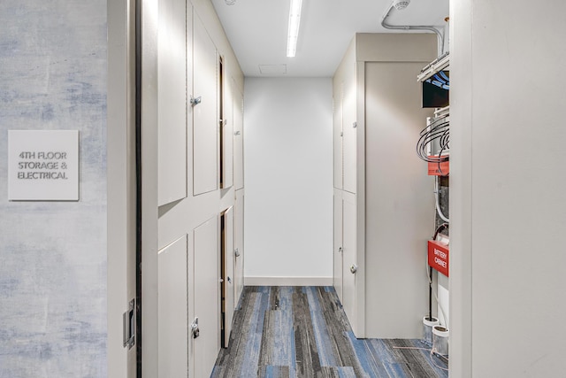 218 Washington Ave Unit 408, Portland, ME 04101 - hall with dark wood finished floors