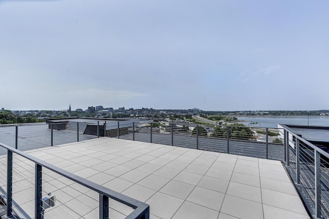 218 Washington Ave Unit 408, Portland, ME 04101 - view of patio with a water view and a city view