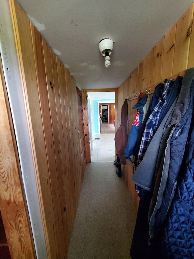 523 Exeter Rd, Corinth, ME 04427 - corridor featuring wood walls