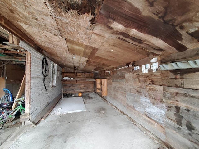 523 Exeter Rd, Corinth, ME 04427 - below grade area with wooden walls and wooden ceiling